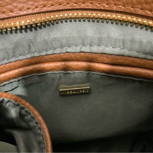 Anthropologie Remi And Reid Vegan Leather  Brown  Crossbody Bag top zip - Picture 16 of 16